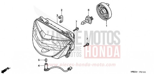PROJECTEUR (2) CB600F2Y de 2000